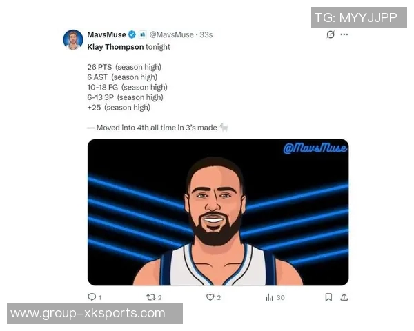 克莱高效表现替补出战23分钟砍下26分6助攻创历史三分命中新高